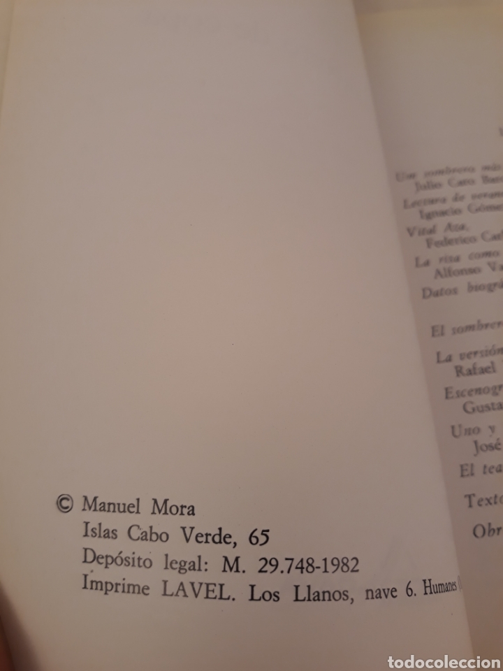 Libros de segunda mano: El sombrero de copa. Vital Aza. Alcava. - Foto 3