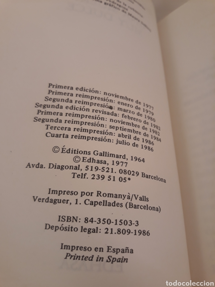 Libros de segunda mano: Simone de beauvoir.Una muerte muy dulce.Edhasa. - Foto 4