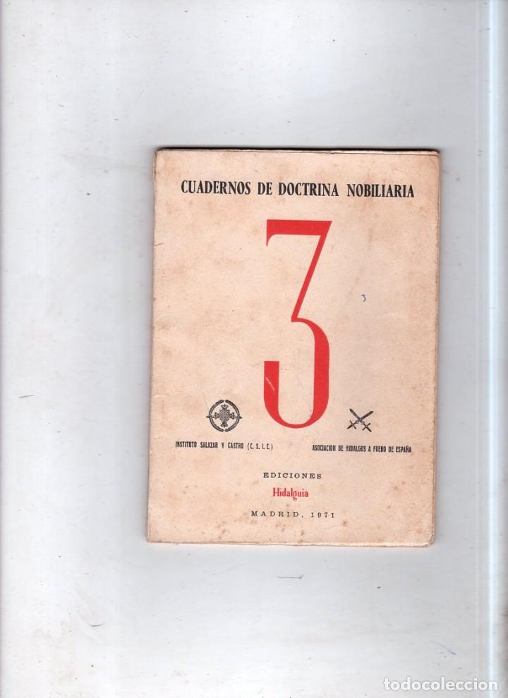 Libros de segunda mano: CUADERNOS DE DOCTRINA NOBILIARIA. EDICIONES HIDALGUIA. 1971. - Foto 1
