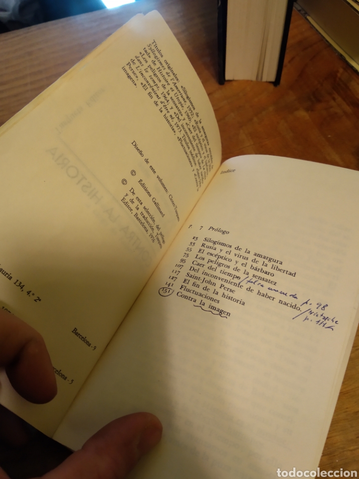 Libros de segunda mano: CONTRA LA HISTORIA E. M. CIORAN #3781 - Foto 3