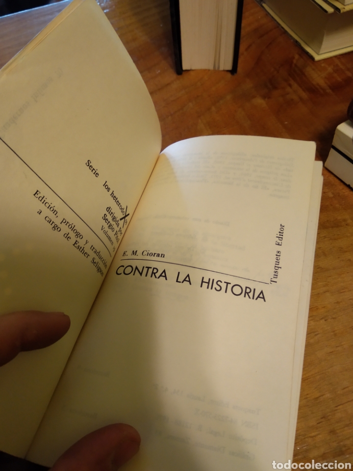 Libros de segunda mano: CONTRA LA HISTORIA E. M. CIORAN #3781 - Foto 5