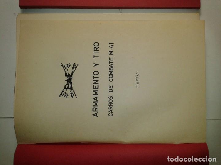Libros de segunda mano: ARMAMENTO Y TIRO CARROS DE COMBATE M-41 TEXTO Y L&Aacute;MINAS 19?? EAE - Foto 2
