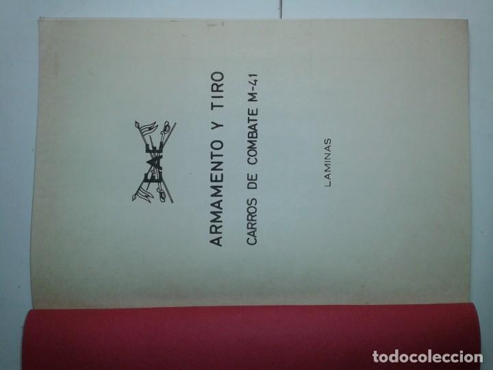Libros de segunda mano: ARMAMENTO Y TIRO CARROS DE COMBATE M-41 TEXTO Y L&Aacute;MINAS 19?? EAE - Foto 4