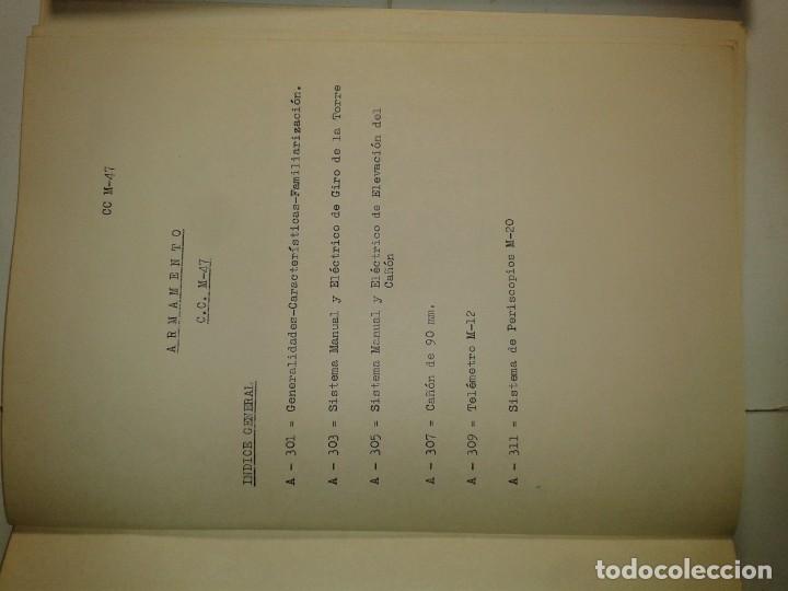 Libros de segunda mano: ARMAMENTO Y TIRO CARROS DE COMBATE M-47 TEXTO Y L&Aacute;MINAS 19?? EAE - Foto 3