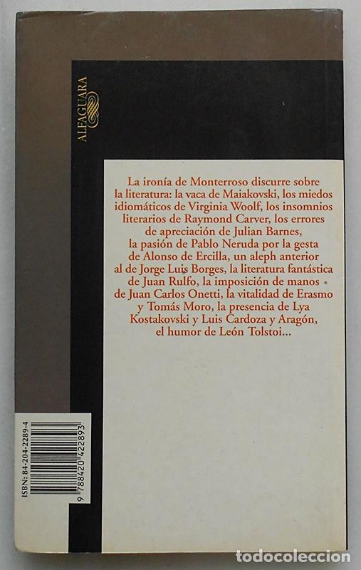 Libros de segunda mano: La vaca - Augusto Monterroso - Alfaguara (1999) - Foto 2