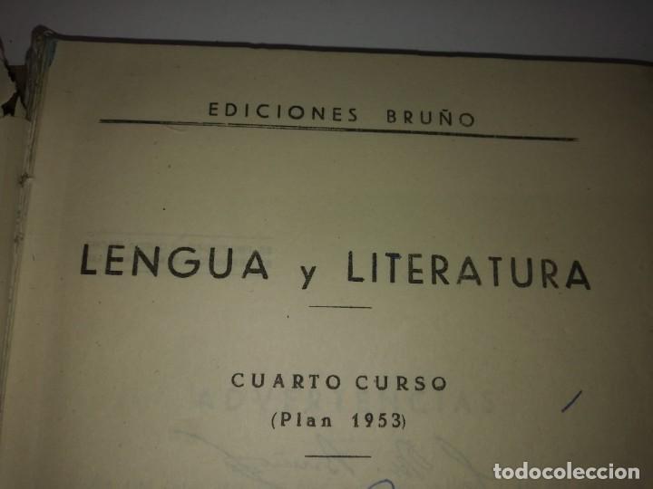 Libros de segunda mano: Libro a&ntilde;o PLAN 1953 LENGUA Y LITERATURA ediciones Bru&ntilde;o - Foto 2