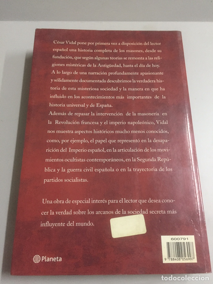 Libros de segunda mano: Los Masones Cesar Vidal 7 Edici&oacute;n - Foto 3