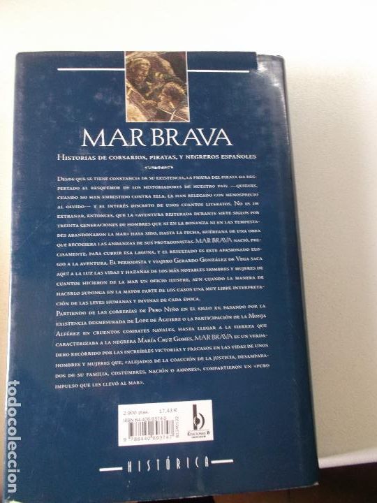 Libros de segunda mano: Mar Brava. Gerardo Gonz&aacute;lez de Vega. Ediciones B, primera edici&oacute;n, 1991. - Foto 3