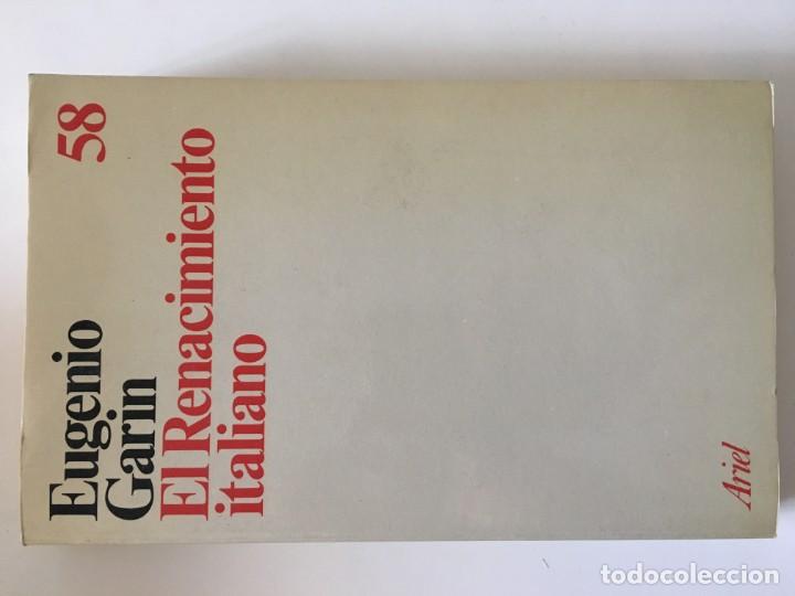 Libros de segunda mano: El Rancimiento italiano. Eugenio Garin - Foto 1