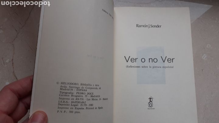 Libros de segunda mano: Ver o no Ver. Ram&oacute;n J. Sender. - Foto 5