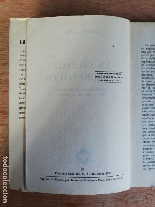 Libros de segunda mano: La ciudad a medio hacer. Lorenzo Gomis - Foto 4