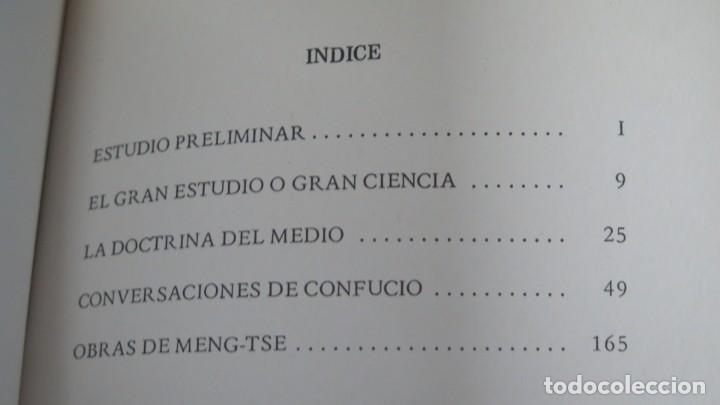 Libros de segunda mano: LOS CUATRO LIBROS DE LA SABIDURIA. CONFUCIO - Foto 4