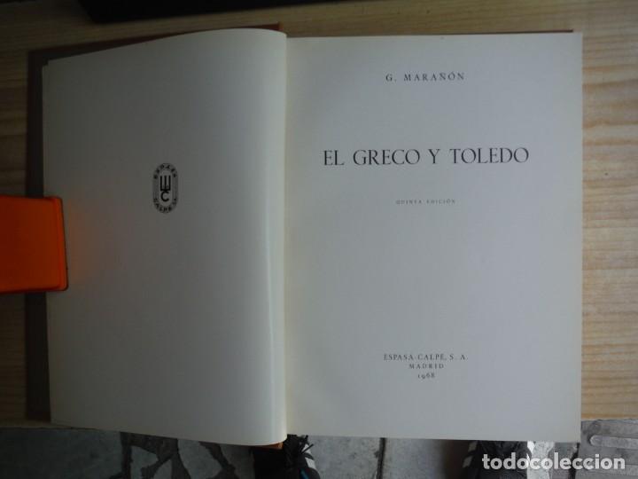 Libros de segunda mano: MARA&Ntilde;ON, Gregorio. - EL GRECO Y TOLEDO - Foto 1