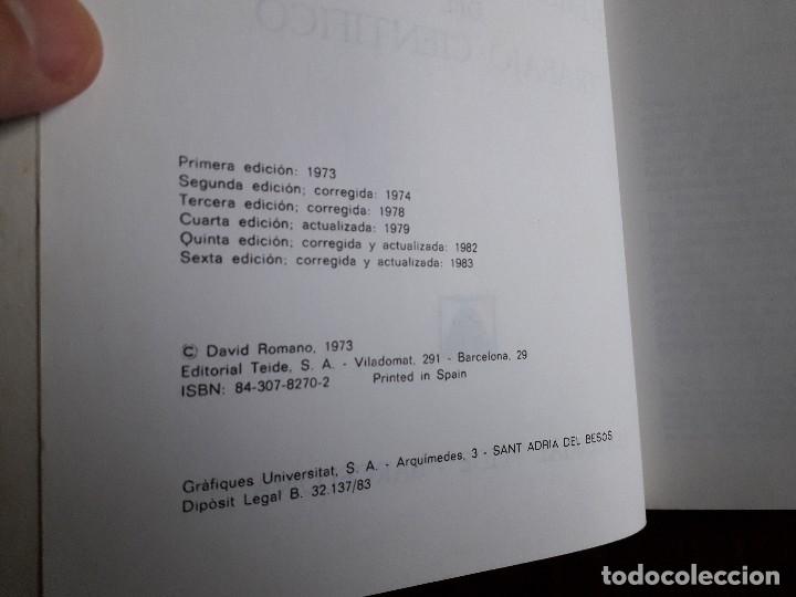 Libros de segunda mano: libro usado, Elementos y t&eacute;cnica del trabajo cient&iacute;fico, David Roman. Teide. - Foto 2