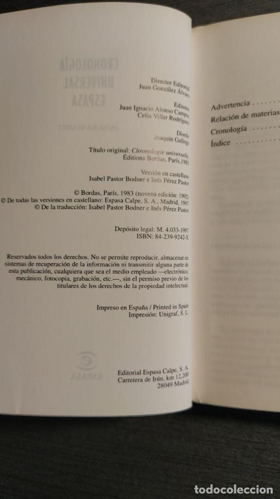 Libros de segunda mano: Cronolog&iacute;a universal  Jacques Boudet   Espasa Calpe, - Foto 4