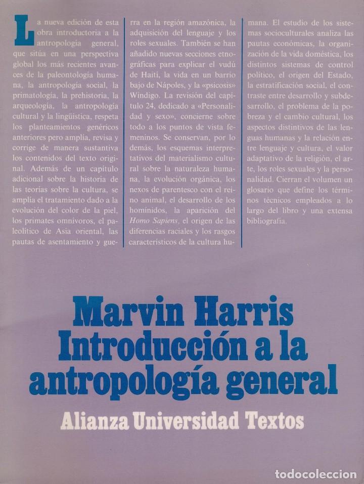 Libros de segunda mano: Marvin Harris, Introducci&oacute;n a la antropolog&iacute;a general / 4&ordf; edici&oacute;n revisada - Foto 1