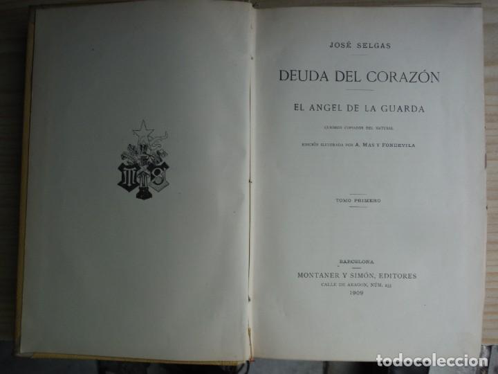 Libros de segunda mano: SELGAS, Jos&eacute; - DEUDA DEL CORAZON. EL ANGEL DE LA GUARDA - Foto 1