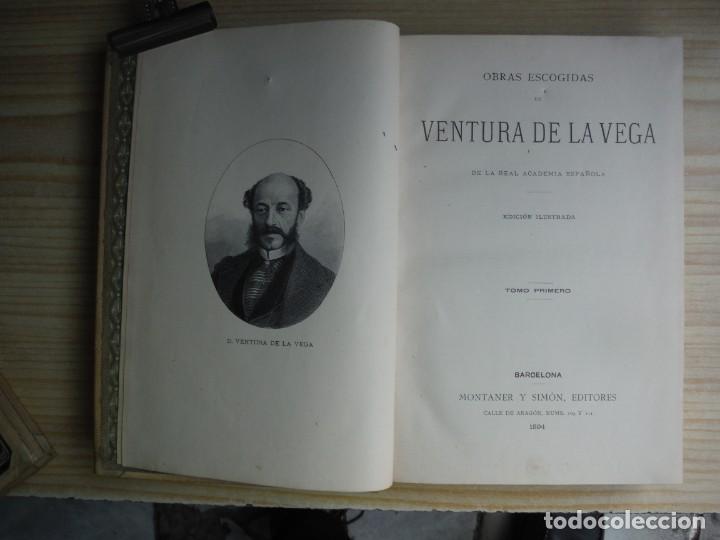 Libros de segunda mano: VEGA, Ventura de la. - OBRAS ESCOGIDAS - Foto 1