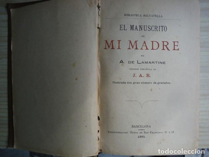Libros de segunda mano: LAMARTINE, A. de. - EL MANUSCRITO DE MI MADRE - Foto 1