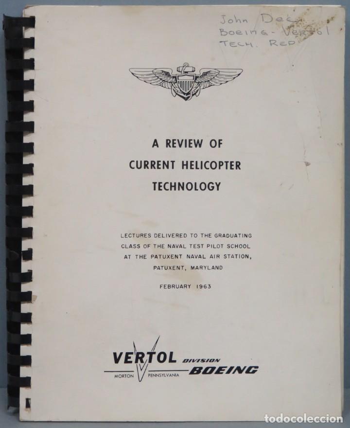 Libri di seconda mano: A REVIEW OF CURRENT HELICOPTER TECHNOLOGY. 1963. BOEING