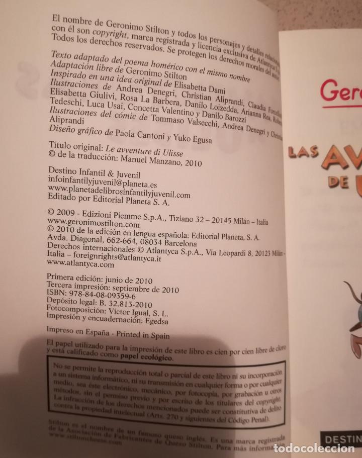Libros de segunda mano: Las aventuras de Ulises - Geronimo Stilton - Destino - 2010 - Foto 2