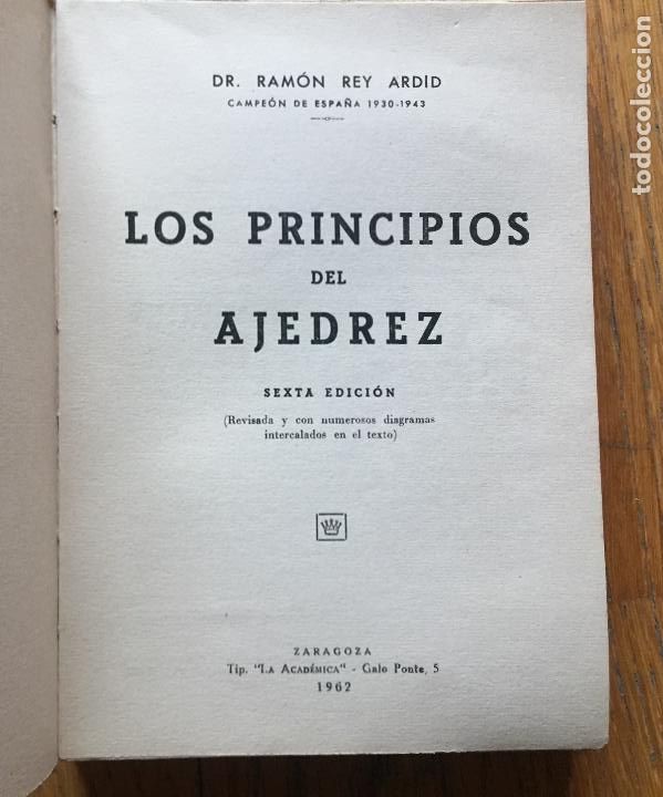 Libros de segunda mano: LOS PRINCIPIOS DEL AJEDREZ, Dr, Rey Ardid - Foto 2