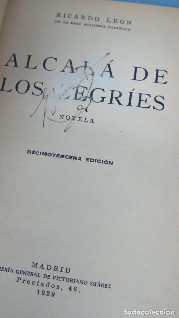 Libros de segunda mano: 1939.- ALCALA DE LOS ZEGRIES. RICARDO LEON - Foto 2