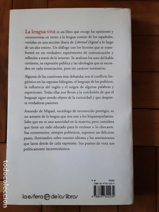 Libros de segunda mano: La lengua viva - Amando de Miguel - La esfera de los libros 2005 - Foto 2