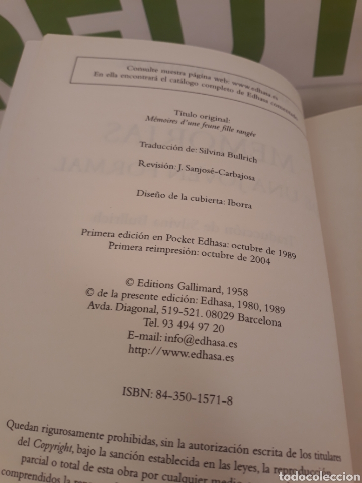 Libros de segunda mano: Simone de Beauvoir. Pocket edhasa. - Foto 4