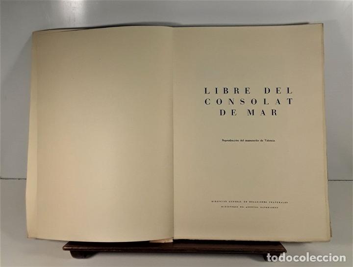 Libros de segunda mano: LIBRO DEL CONSULADO DEL MAR. 2 EJEMPLARES. IMP. D. G. R. CULTURALES. 1955. - Foto 8