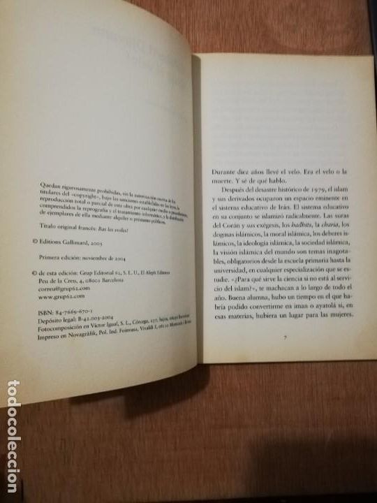 Libros de segunda mano: ABAJO EL VELO. CHAHDORTT DJAVANN - Foto 2
