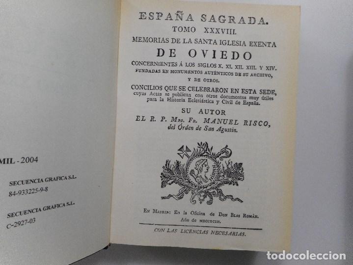 Libros de segunda mano: MANUEL RISCO     Espa&ntilde;a sagrada Oviedo ( 3 Tomos)     Y98827T - Foto 2