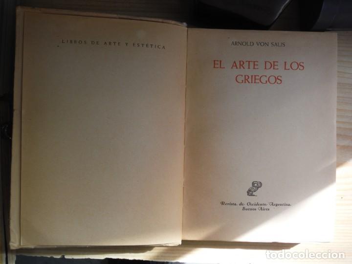 Libros de segunda mano: VON SALIS, Arnold. - EL ARTE DE LOS GRIEGOS - Foto 1
