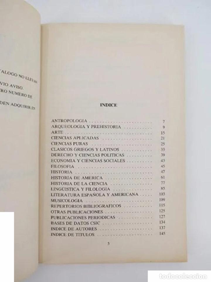 Libros de segunda mano: CSIC. CAT&Aacute;LOGO DE PUBLICACIONES.. CSIC - Foto 3