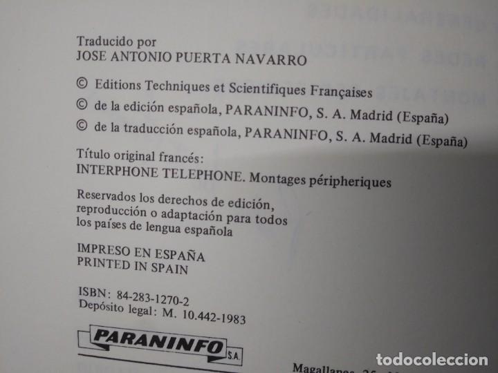 Libros de segunda mano: Libro a&ntilde;o 1983 INTERFONOS Y TELEFONOS Paraninfo - Foto 5