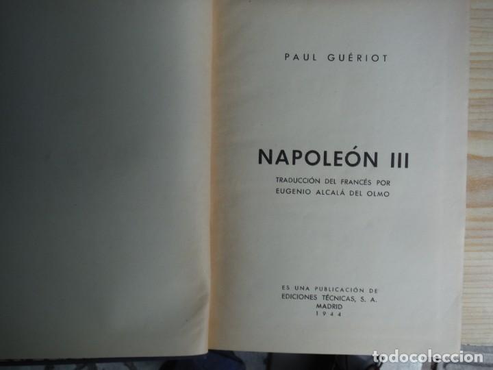 Libros de segunda mano: GUERIOT, Paul. - NAPOLEON III - Foto 1