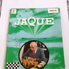 Libros de segunda mano: JAQUE. REVISTA ESPAÑOLA DE AJEDREZ. N°27. MARZO/1974. Lote 229154780