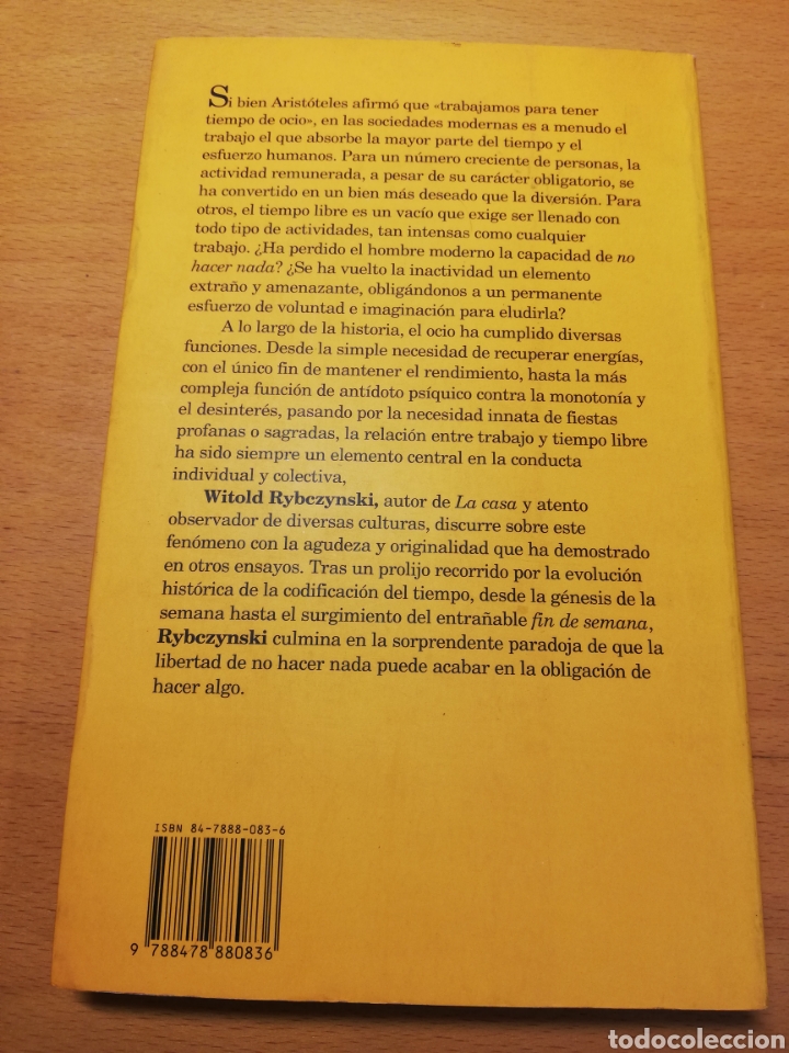 Libros de segunda mano: ESPERANDO EL FIN DE SEMANA (WITOLD RYBCZYNSKI) - Foto 4