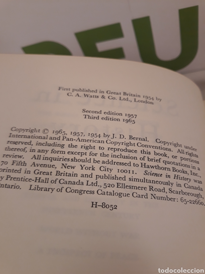 Libros de segunda mano: Science in history. J D Bernal. - Foto 3