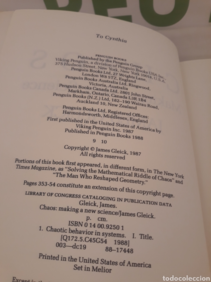 Libros de segunda mano: Chaos. making a new science. James Gleick. - Foto 4
