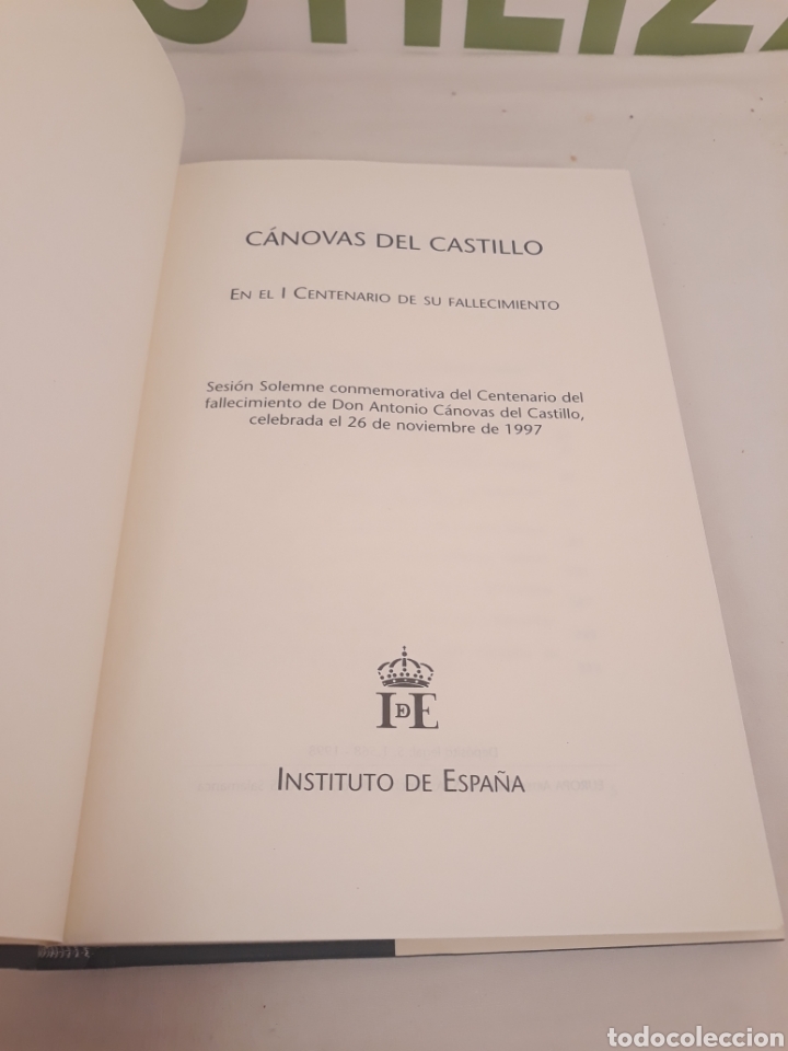 Libros de segunda mano: Canovas del castillo.Instituto de espa&ntilde;a. - Foto 2