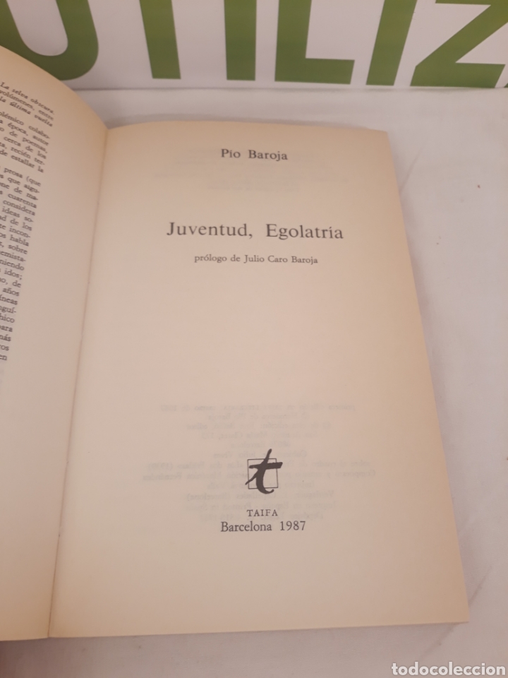 Libros de segunda mano: Pio baroja. Juventud. Egolatria. - Foto 3