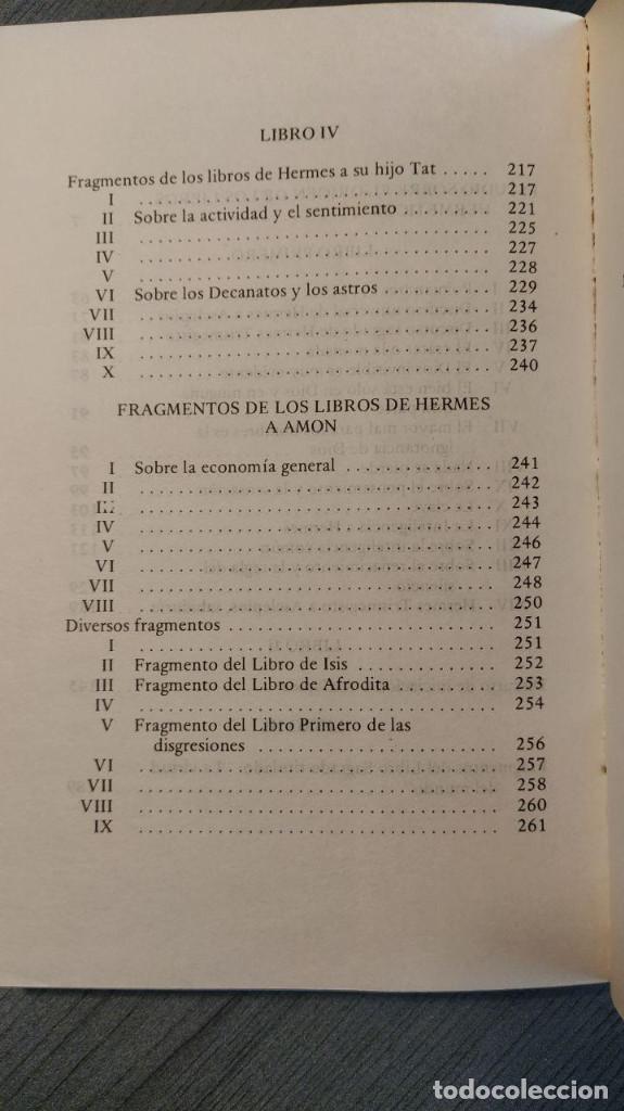 Libros de segunda mano: LOS LIBROS DE HERMES TRISMEGISTO  VISION LIBRE 1978 - Foto 8