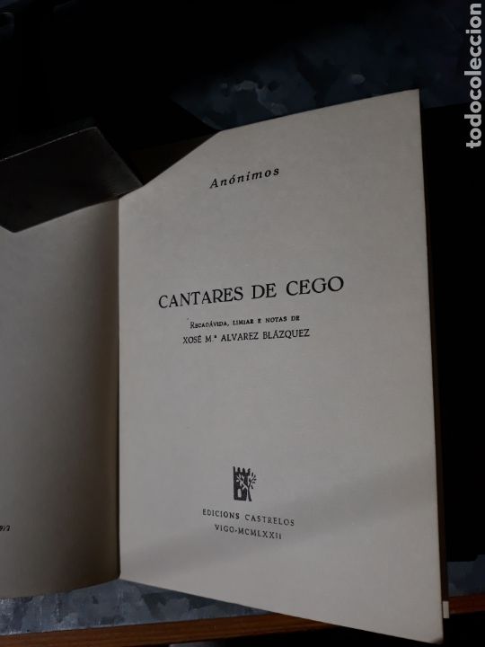 Libros de segunda mano: Cantares de cego, an&oacute;nimos - Foto 3