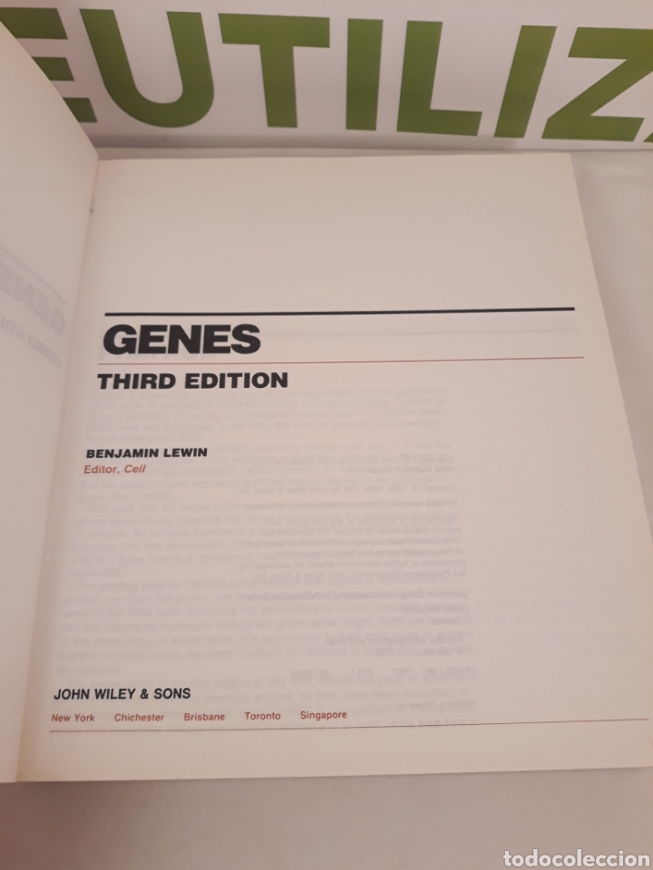 Libros de segunda mano: Genes.Benjamin Lewin II/III.John Wiley & Sons.2 tomos. - Foto 7