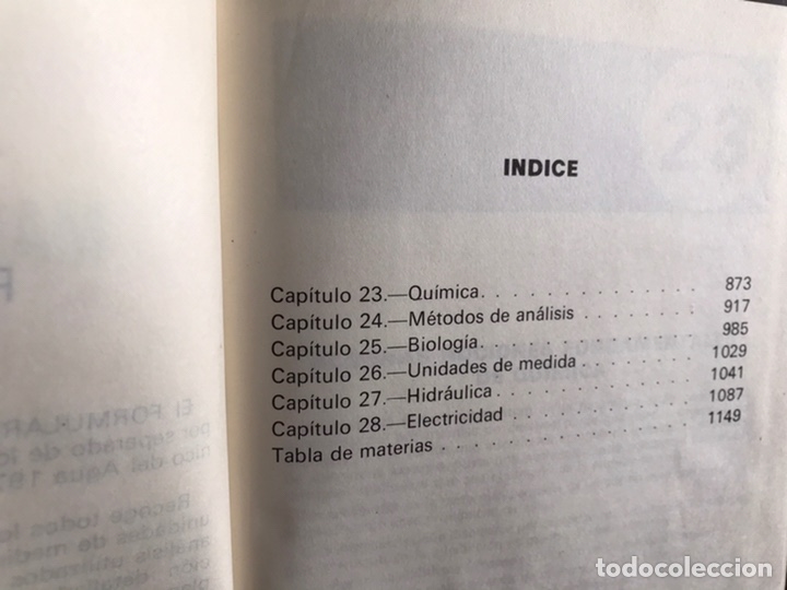 Libros de segunda mano: Manual t&eacute;cnico del agua. Formulario - Foto 2