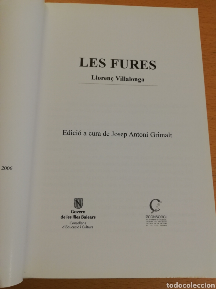 Libros de segunda mano: LES FURES (LLORENC VILLALONGA) - Foto 2