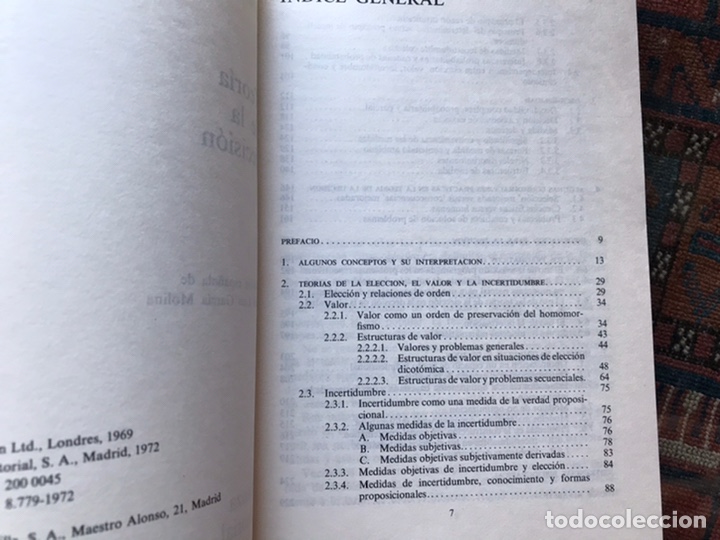 Libros de segunda mano: Teor&iacute;a de la decisi&oacute;n. D. J. White. Alianza universidad - Foto 3
