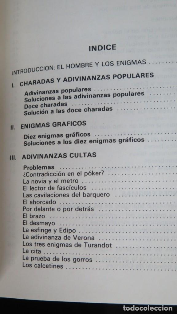 Libros de segunda mano: COMO RESOLVER ENIGMAS Y ADIVINANZAS. M. ASENSIO MORENO - Foto 2