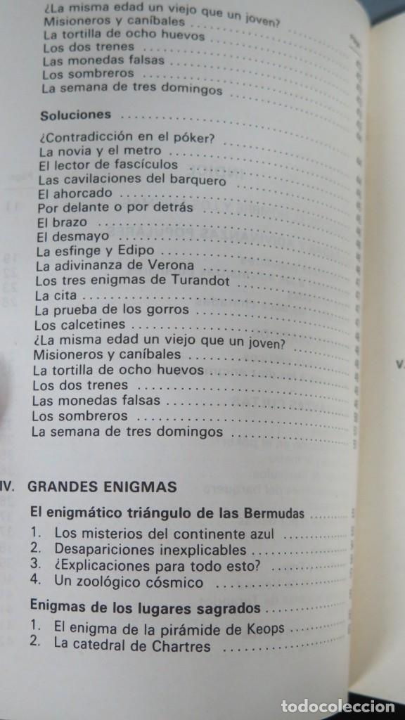 Libros de segunda mano: COMO RESOLVER ENIGMAS Y ADIVINANZAS. M. ASENSIO MORENO - Foto 3